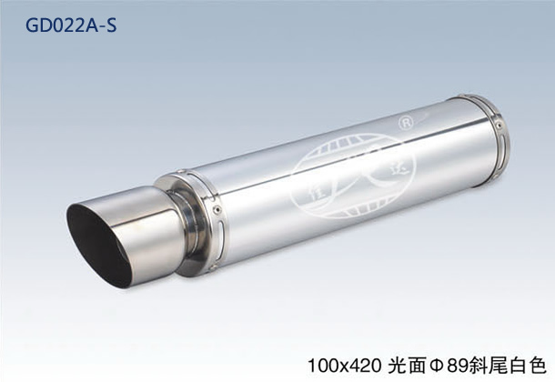 100x420 Φ89 OBLIQUE END BRIGHT SILVER